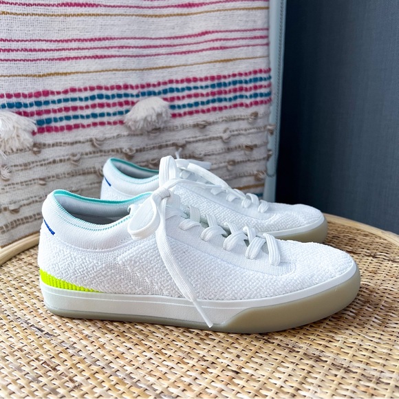 Rothy’s White Terry Lace Up Low Top Sneakers Women’s Size 6 *Retired Model* - Picture 2 of 9